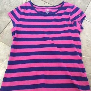 Tommy Hilfiger Pink and Blue Striped Tee !!